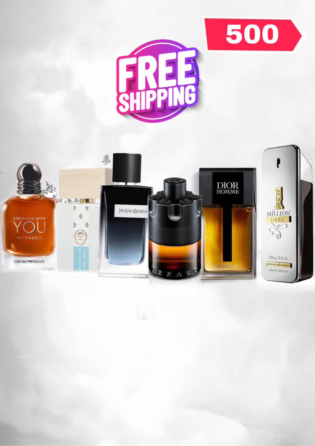 Y EDP + 1 M LUCKY + INTENSLY + MOST WANTED + DIOR HOMME INTENSE + BIANCO LATTE