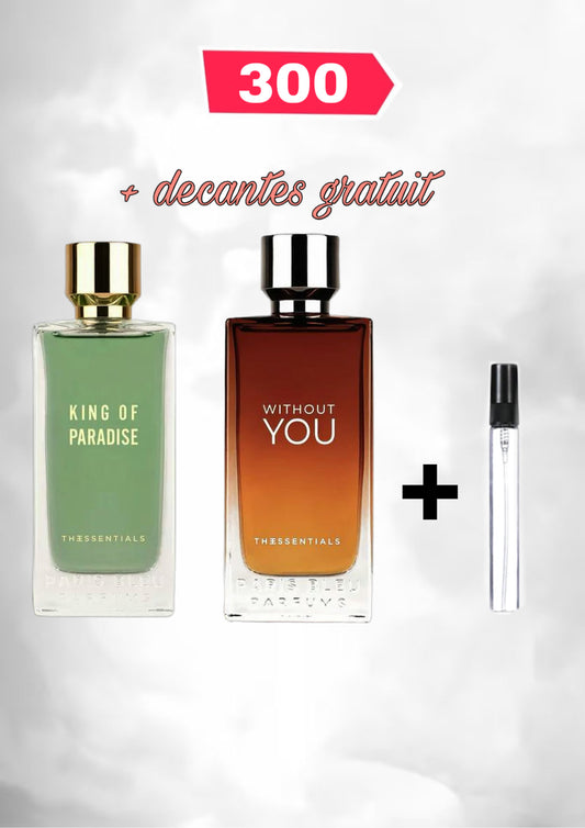 KING PARADISE 100 ML + WITHOUT YOU 100 ML + decante by TWINS FRAGRANCE